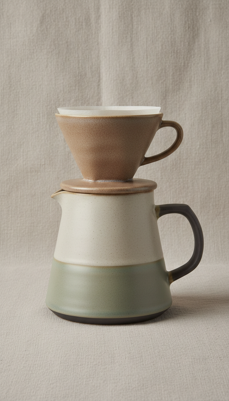 Ceramic pour-over coffee set