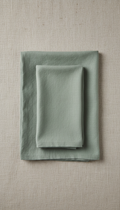 Muted sage linen napkin set